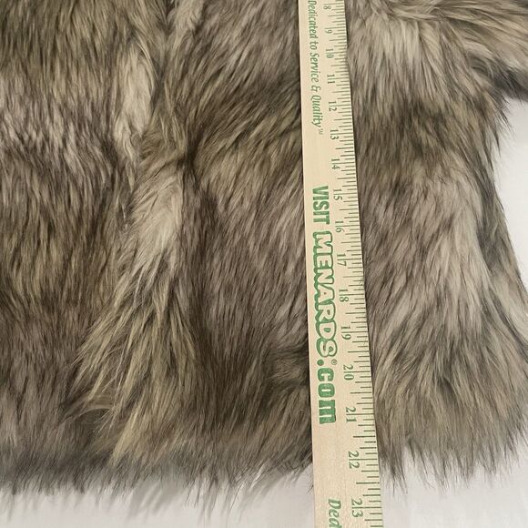 Faux Fur Coat Brown Tan Beige Black Fuzzy Furry Fashion Nova Sz S Jacket Luxury - Picture 13 of 14
